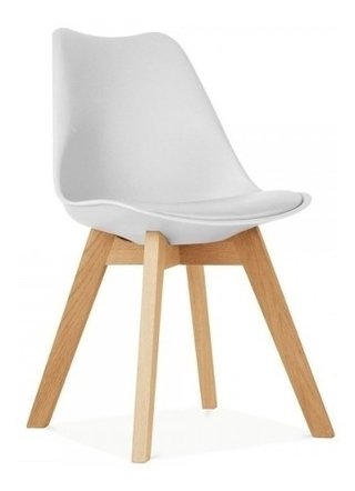 Combo Mesa Eames 80 + 2 Silla Tulip Tapizada - Alto Impacto - ALTO IMPACTO Home + Office