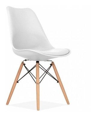 Combo Mesa Eames Madera 160 + 4 Sillas Tulip E- Alto Impacto