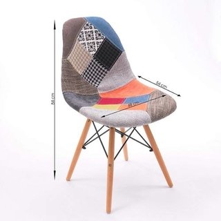 Set Mesa Eames 80 Cm + 4 Silla Patchwork - Alto Impacto - comprar online