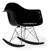 Silla Sillon Mecedora Rocking Chair Charles Eames All Black