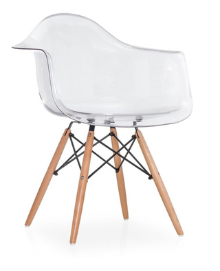 Set * 2 Silla Sillon Eames Daw Transparente - Alto Impacto