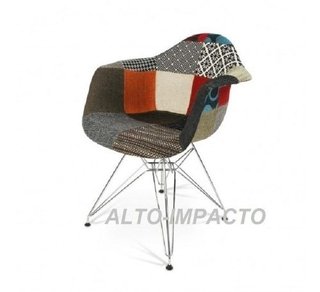 Sillon Silla Patchwork Dar Eames Tapizada - Alto Impacto - ALTO IMPACTO Home + Office