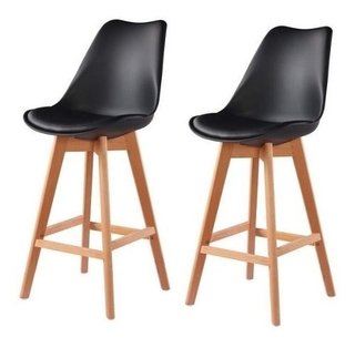 Set 2 Banqueta Taburete Tulip Eames Escandinava 65 Cm - comprar online