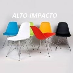 Set * 4 Silla Miller Dsr Eames Abs Cromada- Alto Impacto-