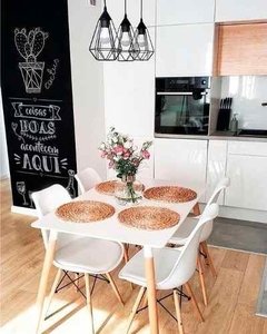 Combo Mesa Eames 160 + 4 Silla Tulip 1 - Alto Impacto