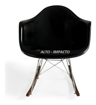 Silla Sillon Mecedora Rocking Chair Charles Eames All Black en internet