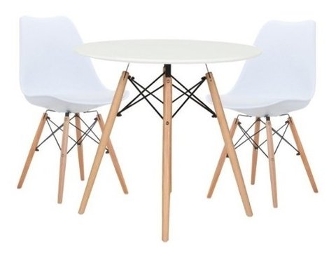 Combo Mesa Eames 80 + 2 Silla Tulip Eames - Alto Impacto