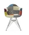 Sillón Eames Dar Patchwork Base Cromada - Alto Impacto - comprar online