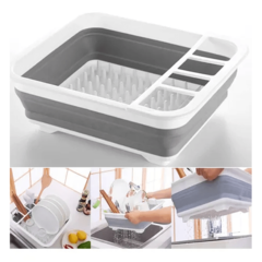 Secador de platos plegable