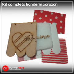 Kit completo banderín corazón en internet