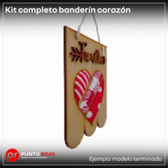 Kit completo banderín corazón - comprar online