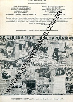 LIVRETO PROMOCIONAL "DELÍRIOS DE UM ANORMAL" - 1978 - comprar online