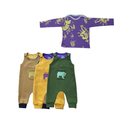 Jardinero bebé oso camel - Lucas Dice Ropa de diseño bebés y niños