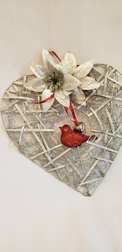 COLGANTE NAVIDAD CORAZON PAJARITO