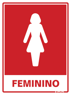 PLACA FEMININO 15 X 20 REF.: 220AC - SINALIZE