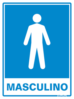 PLACA MASCULINO 15 X 20 REF.: 220AD - SINALIZE