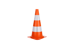 CONE DE SINALIZACAO PVC 50CM LARANJA/BRANCO REFLETIVO