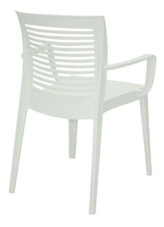 Cadeira Tramontina Victória Branca C/ Braços Encosto Vazado - loja online