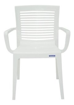 Cadeira Tramontina Victória Branca C/ Braços Encosto Vazado - comprar online