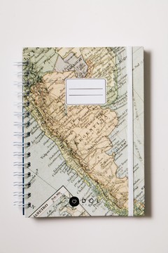 Cuaderno de viaje con espiral y banda elástica