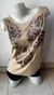 Musculosa beige pintada