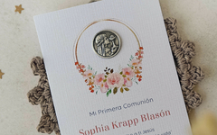 Estampita medalla Sophia - Nena Comunión