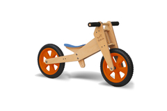 Triciclo que se convierte en bicicleta de aprendizaje - RUEDAS MACIZAS NARANJA - TRIKIDS
