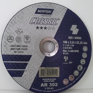 DISCO DE CORTE CLASSIC (180 X 3,0 X 22,2MM ) AR 302 NORTON