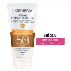 Protetor Solar Renew Anti-idade Ultra Matte Com Cor Média FPS 50 Avon