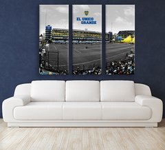 Cuadro Triptico de Boca Juniors (Foto 75 x 30 cm)