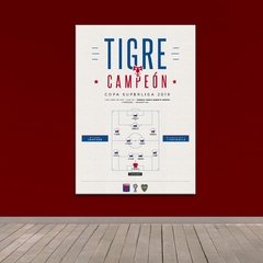 Cuadro Rectangular Tigre Campeon Superliga 2019 formacion