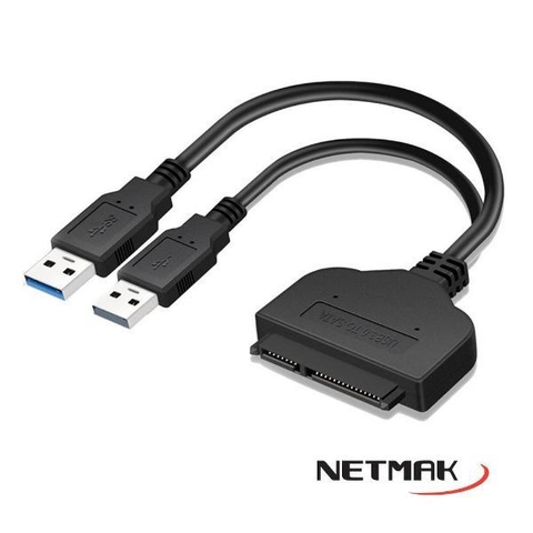 Adaptador USB 3.0 a SATA 2.5 NETMAK NM-SATA3