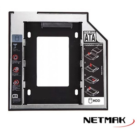 Caddy Disk Interno Sata 2.5" 9.5mm NETMAK NM-CAD