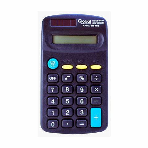 Calculadora GLOBAL 8Dig Negra CALCU-8D-402