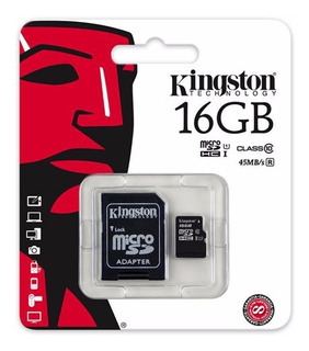 Memoria MicroSD 16GB Kingston 100mb/s