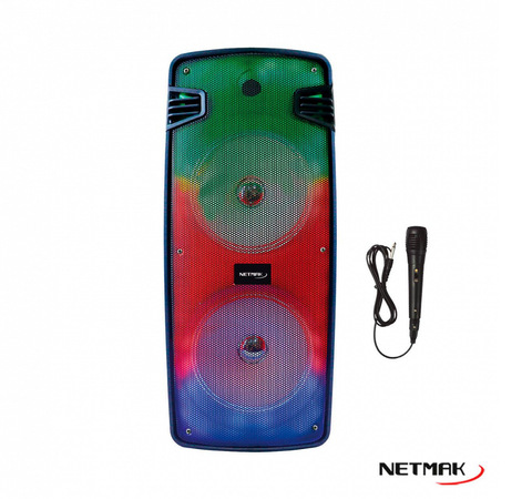 Parlante NETMAK Bluetooth 20W RGB c/mic NM-YANKEE