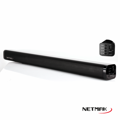 Parlante NETMAK Bluetooth 30W BARRA TV SYNPHONY