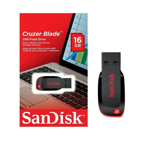 Pen Drive Sandisk Cruzer Blade 16GB