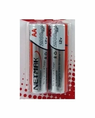 Pilas Recargables Netmak AA 2900ma 2u NM-AA290