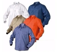 CAMISA GRAFA OMBU COLOR AZUL Y BEIGE VARIOS TALLES