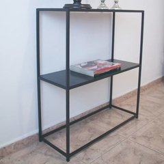 Mesa De Arrime Diseño Recibidor En Hierro Negro