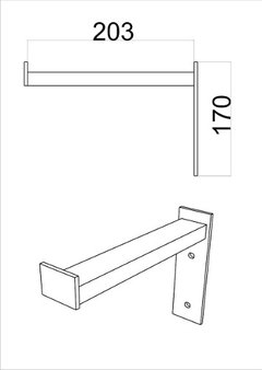 Mensula para estante de 20 cm - Veilot