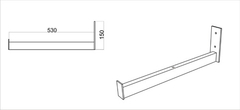 Ménsula - microondas 53 cm - comprar online