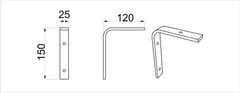 Mensula De Hierro Tipo Industrial Para Estante De 15 Cm - Veilot