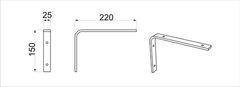 Mensula De Hierro Tipo Industrial Para Estante De 25 Cm en internet