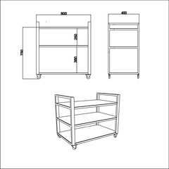 Carro auxilar de servicio - tienda online