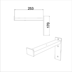 Mensula para estante de 25 cm - tienda online