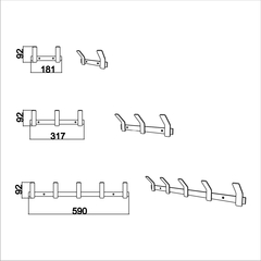 Perchero de pared plano - Veilot