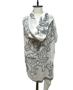 PASHMINA EN DEVORE CON FLORES