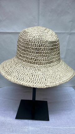 SOMBRERO EN CROCHET FIBRA NATURAL